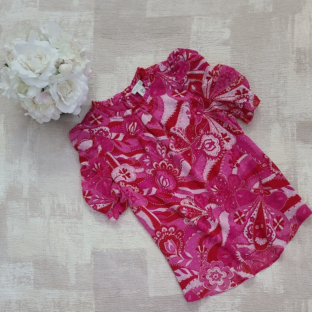 Rachel Zoe Pink Floral Blouse